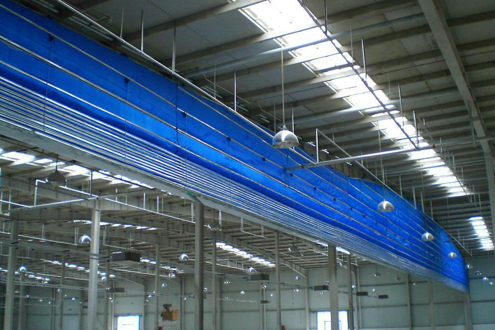 超長長度的鋼構廠房分區提升式折疊防火卷簾門